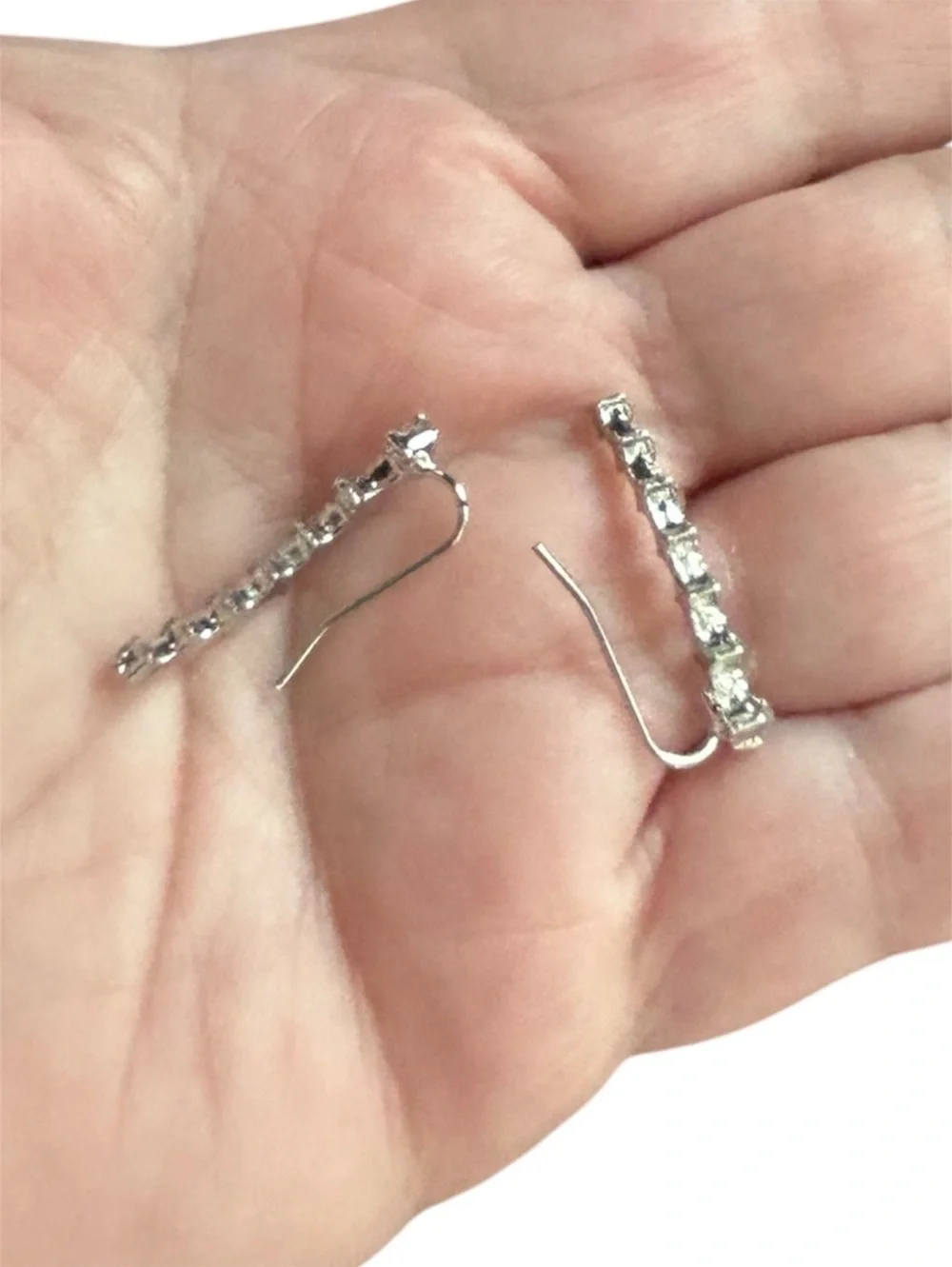 New . 925 Crystal Vine Earrings